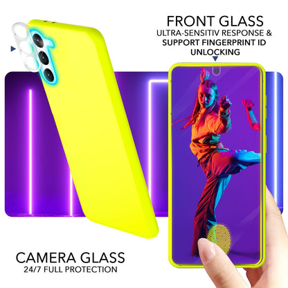 NALIA Neon Silikonhülle für Samsung Galaxy S23 – Soft-Touch & Signal-Neon – NEONSHOCK (Matte Schutzhülle) – Marke aus Berlin