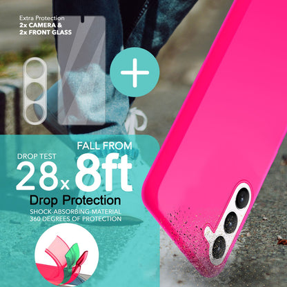 NALIA Neon Silikonhülle für Samsung Galaxy S23 Plus – Soft-Touch & Signal-Neon – NEONSHOCK (Matte Schutzhülle) – Marke aus Berlin