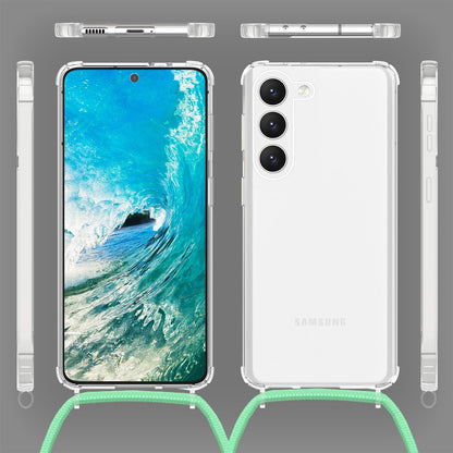 NALIA Handykette für Samsung Galaxy S23 – Transparentes Hybrid-Case & Band – HANGIT PRO (Anti-Gelb Rückseite & Verstellbar) – Marke aus Berlin