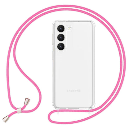 NALIA Handykette für Samsung Galaxy S23 – Transparentes Hybrid-Case & Band – HANGIT PRO (Anti-Gelb Rückseite & Verstellbar) – Marke aus Berlin