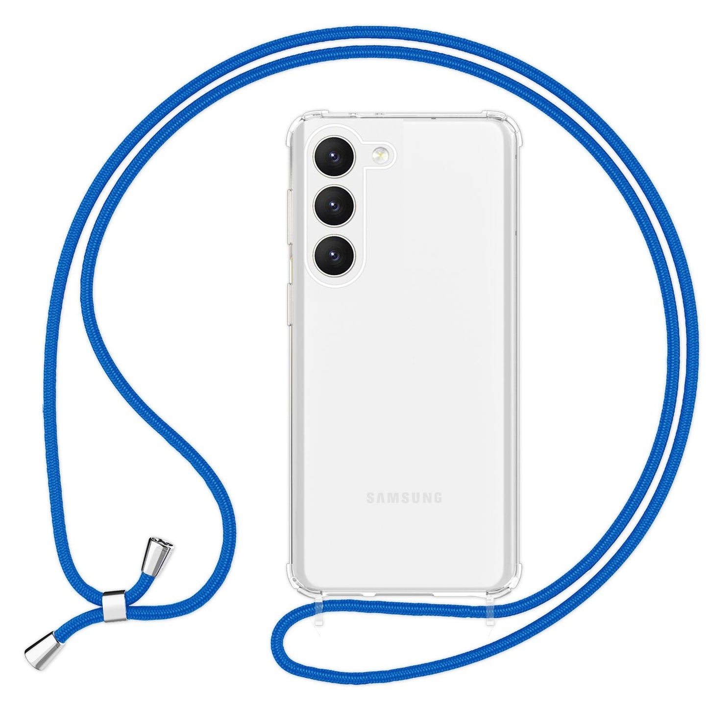 NALIA Handykette für Samsung Galaxy S23 Plus – Transparentes Hybrid-Case & Band – HANGIT PRO (Anti-Gelb Rückseite & Verstellbar) – Marke aus Berlin