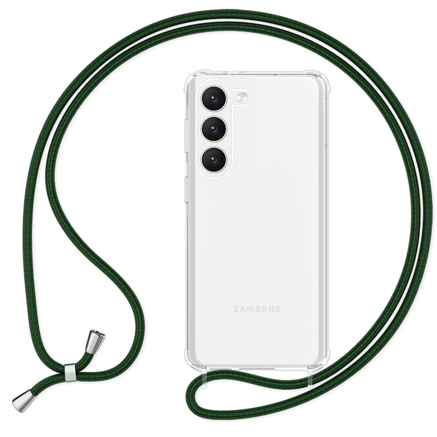NALIA Handykette für Samsung Galaxy S23 Plus – Transparentes Hybrid-Case & Band – HANGIT PRO (Anti-Gelb Rückseite & Verstellbar) – Marke aus Berlin