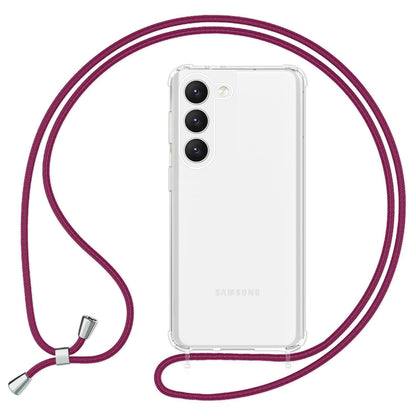 NALIA Handykette für Samsung Galaxy S23 Plus – Transparentes Hybrid-Case & Band – HANGIT PRO (Anti-Gelb Rückseite & Verstellbar) – Marke aus Berlin