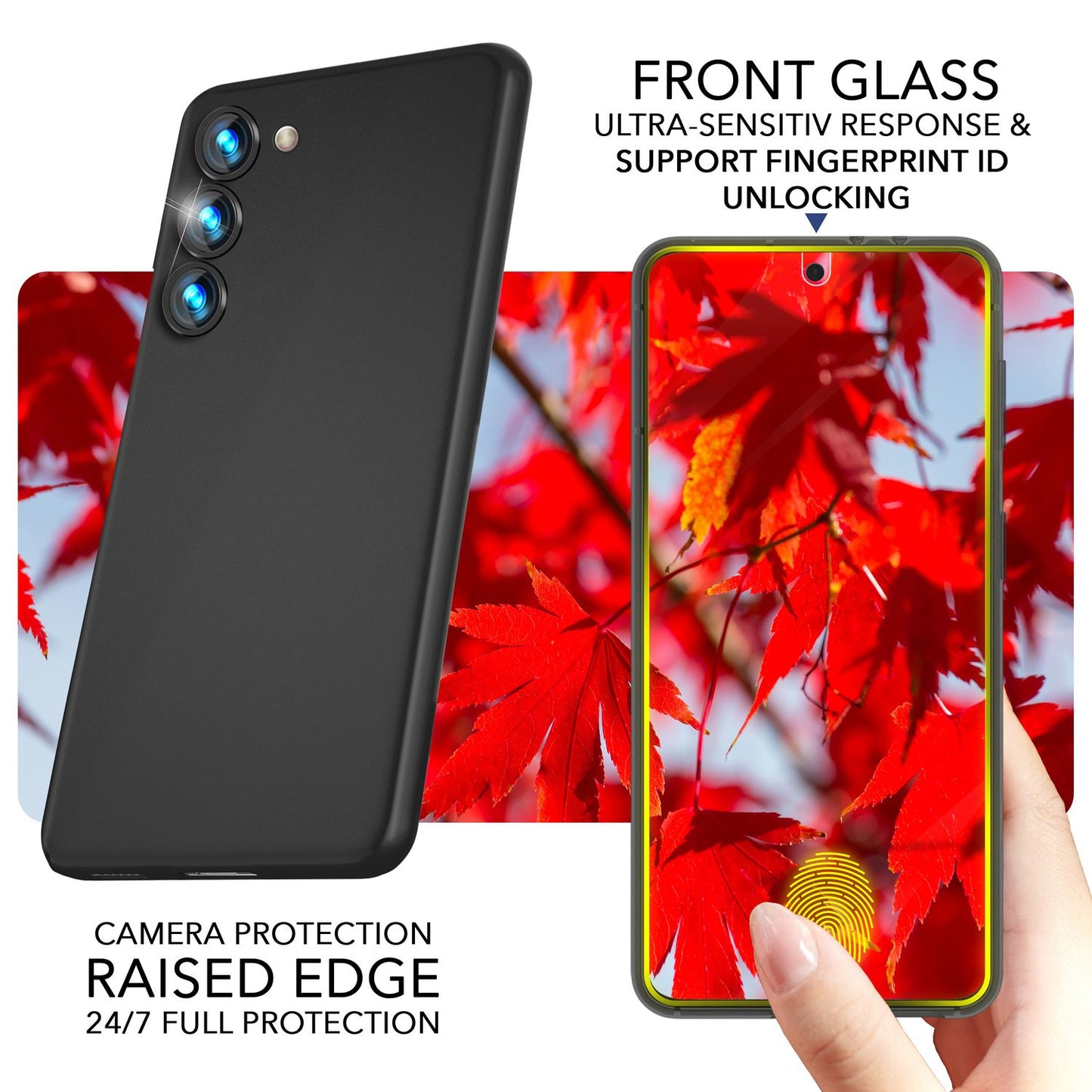 NALIA Ultra Slim Hardcase für Samsung Galaxy S23 – Matt & 0.3mm Dünn – PHANTOM (Hauchdünnes Cover & Kamera-Vollschutz) – Marke aus Berlin