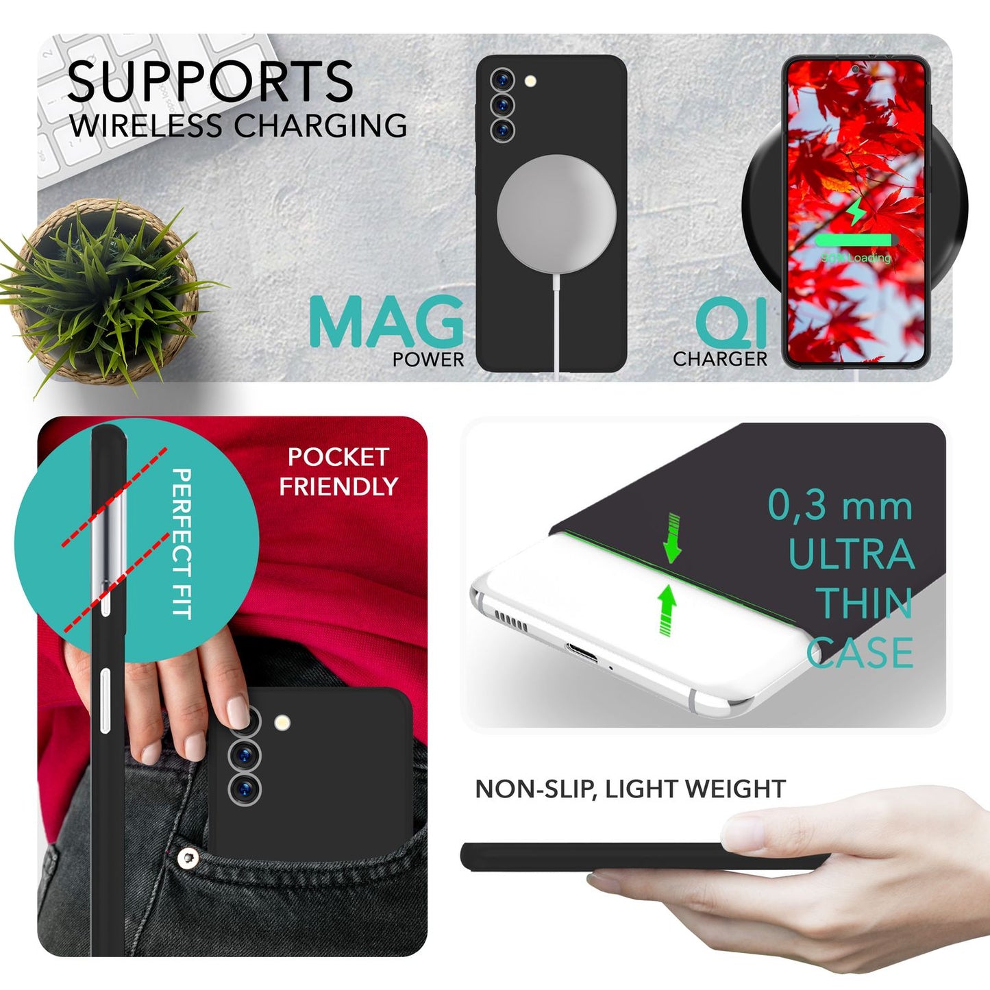 NALIA Ultra Slim Hardcase für Samsung Galaxy S23 – Matt & 0.3mm Dünn – PHANTOM (Hauchdünnes Cover & Kamera-Vollschutz) – Marke aus Berlin
