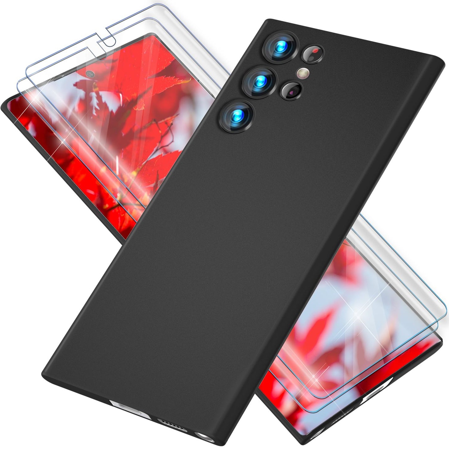 NALIA Ultra Slim Hardcase für Samsung Galaxy S23 Ultra – Matt & 0.3mm Dünn – PHANTOM (Hauchdünnes Cover & Kamera-Vollschutz) – Marke aus Berlin