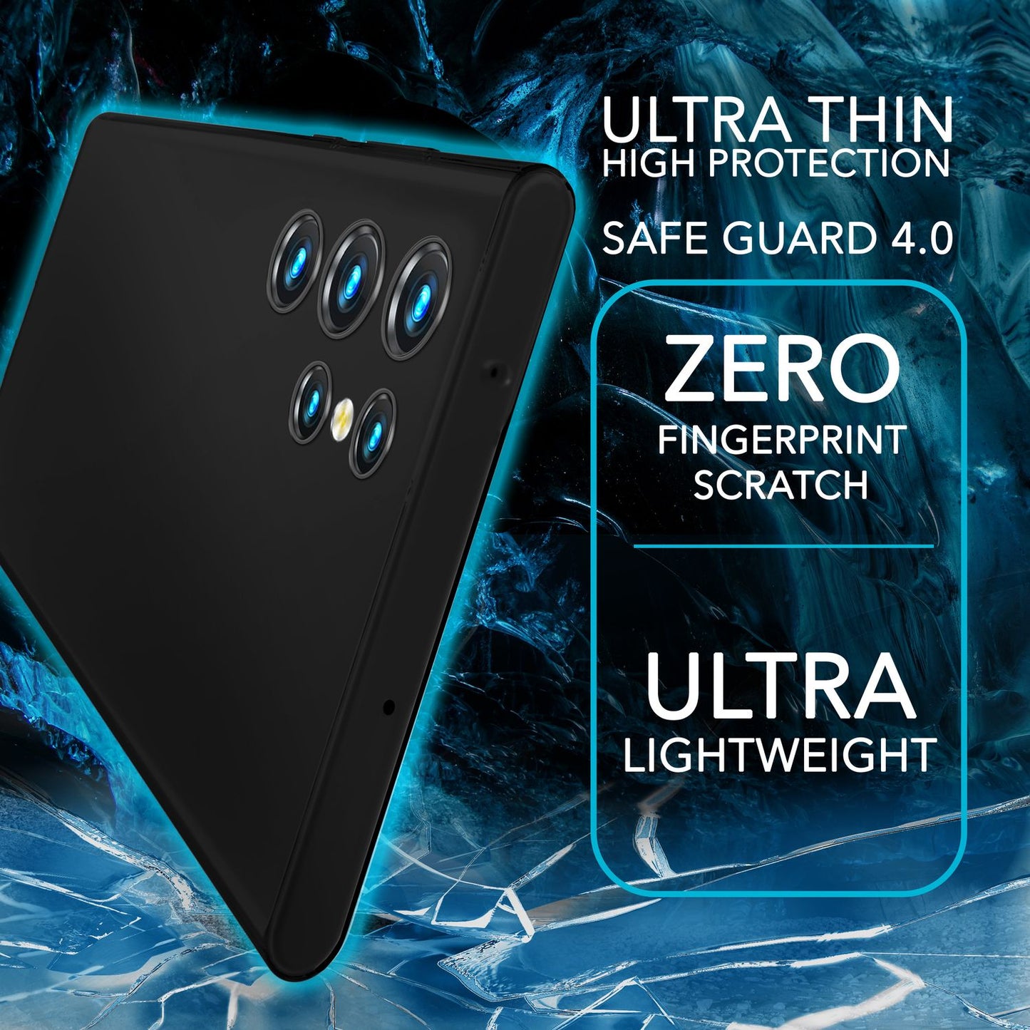 NALIA Ultra Slim Hardcase für Samsung Galaxy S23 Ultra – Matt & 0.3mm Dünn – PHANTOM (Hauchdünnes Cover & Kamera-Vollschutz) – Marke aus Berlin