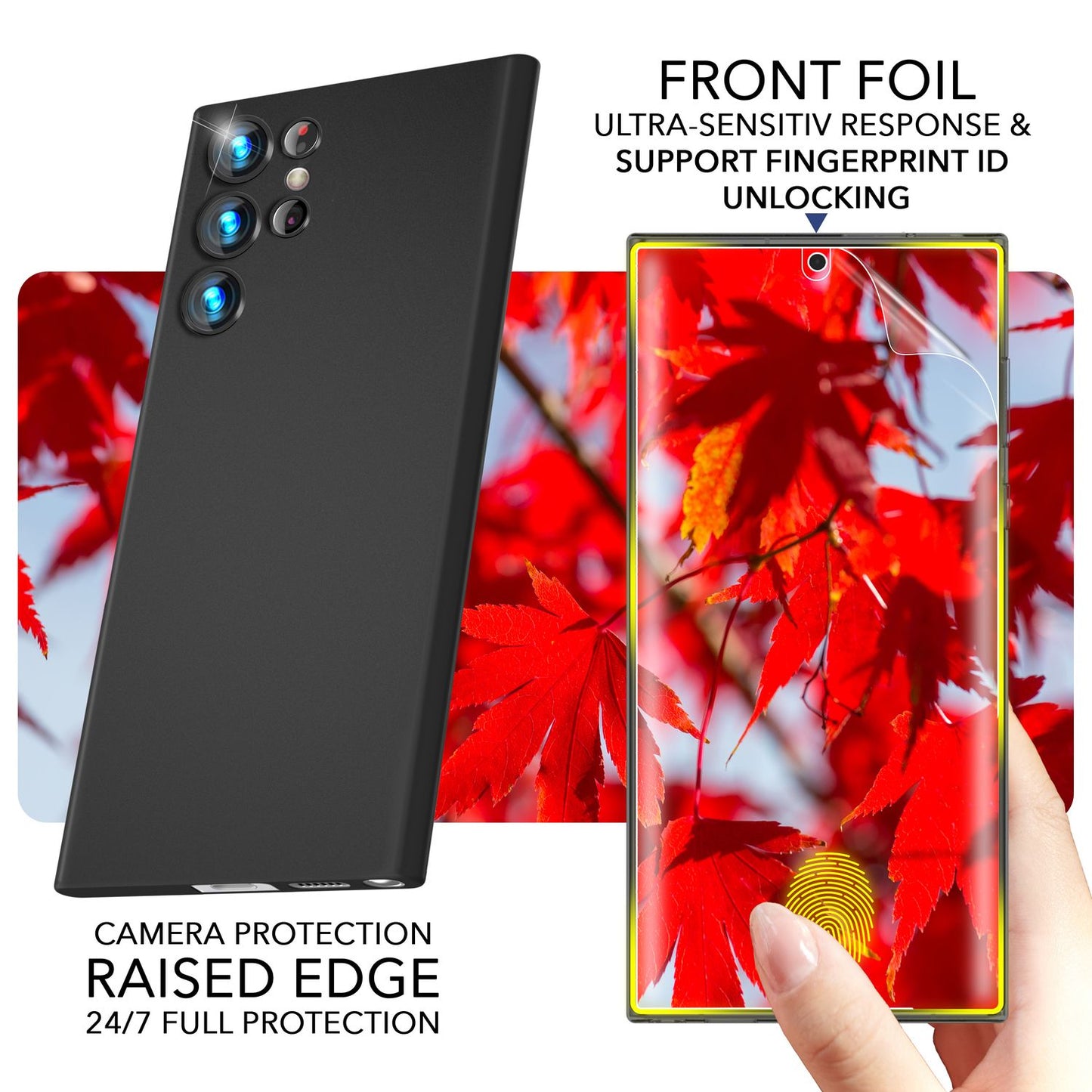 NALIA Ultra Slim Hardcase für Samsung Galaxy S23 Ultra – Matt & 0.3mm Dünn – PHANTOM (Hauchdünnes Cover & Kamera-Vollschutz) – Marke aus Berlin