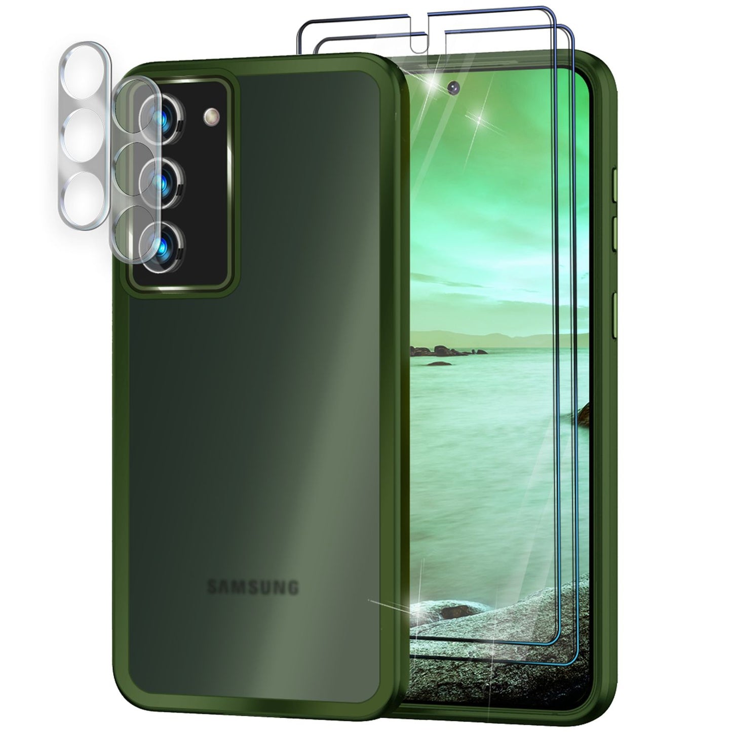 NALIA Matte Handyhülle für Samsung Galaxy S23 – Stoßfester Silikon-Rahmen & Semi-Transparent – FUZION (Anti-Fingerprint Case) – Marke aus Berlin