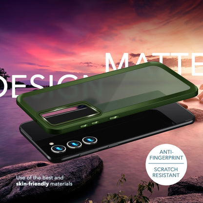 NALIA Matte Handyhülle für Samsung Galaxy S23 – Stoßfester Silikon-Rahmen & Semi-Transparent – FUZION (Anti-Fingerprint Case) – Marke aus Berlin