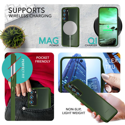 NALIA Matte Handyhülle für Samsung Galaxy S23 – Stoßfester Silikon-Rahmen & Semi-Transparent – FUZION (Anti-Fingerprint Case) – Marke aus Berlin