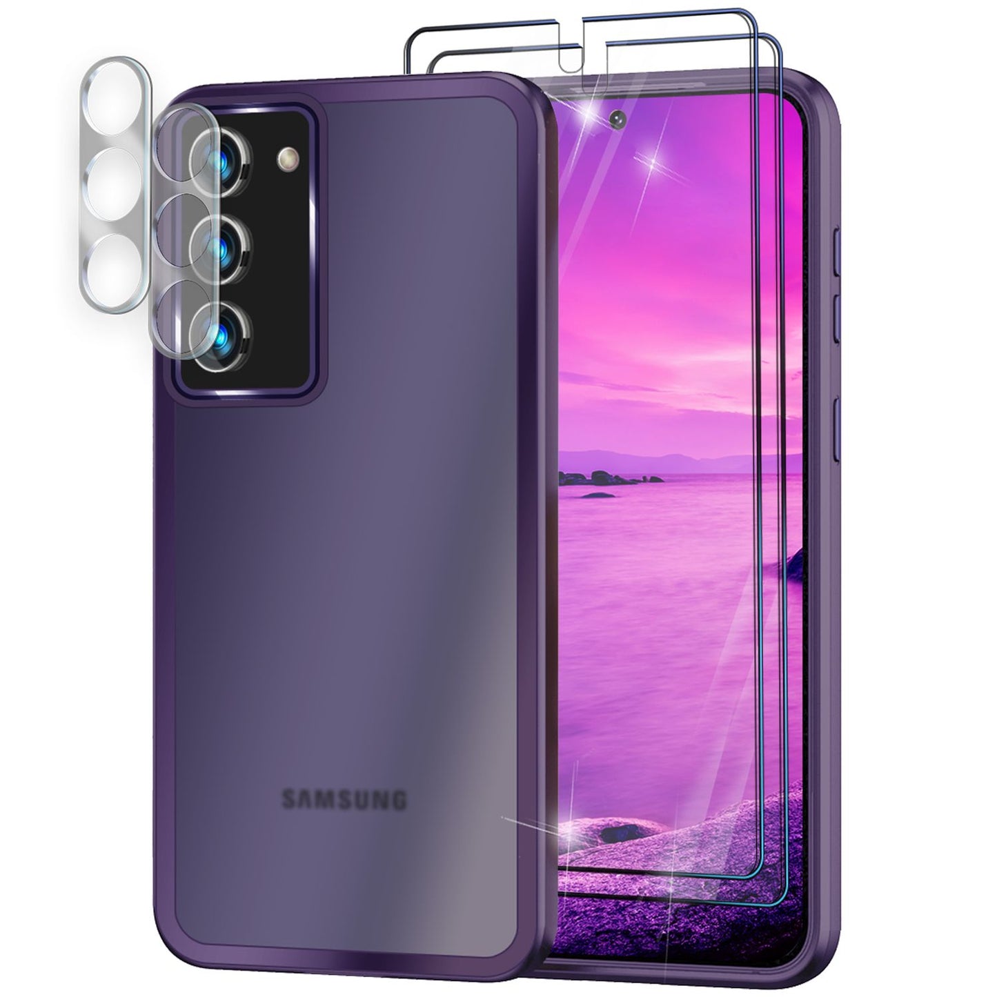 NALIA Matte Handyhülle für Samsung Galaxy S23 – Stoßfester Silikon-Rahmen & Semi-Transparent – FUZION (Anti-Fingerprint Case) – Marke aus Berlin