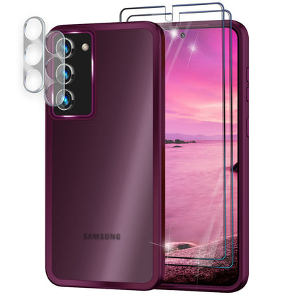 NALIA Matte Handyhülle für Samsung Galaxy S23 – Stoßfester Silikon-Rahmen & Semi-Transparent – FUZION (Anti-Fingerprint Case) – Marke aus Berlin