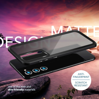 NALIA Matte Handyhülle für Samsung Galaxy S23 – Stoßfester Silikon-Rahmen & Semi-Transparent – FUZION (Anti-Fingerprint Case) – Marke aus Berlin