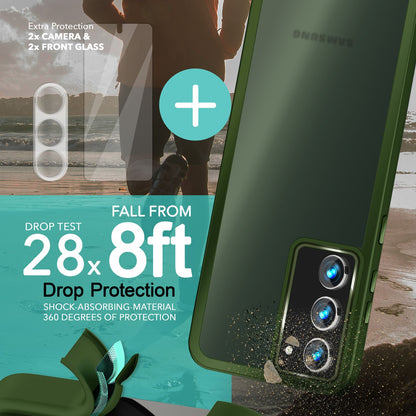 NALIA Matte Handyhülle für Samsung Galaxy S23 Plus – Stoßfester Silikon-Rahmen & Semi-Transparent – FUZION (Anti-Fingerprint Case) – Marke aus Berlin