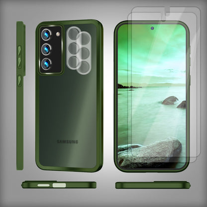 NALIA Matte Handyhülle für Samsung Galaxy S23 Plus – Stoßfester Silikon-Rahmen & Semi-Transparent – FUZION (Anti-Fingerprint Case) – Marke aus Berlin