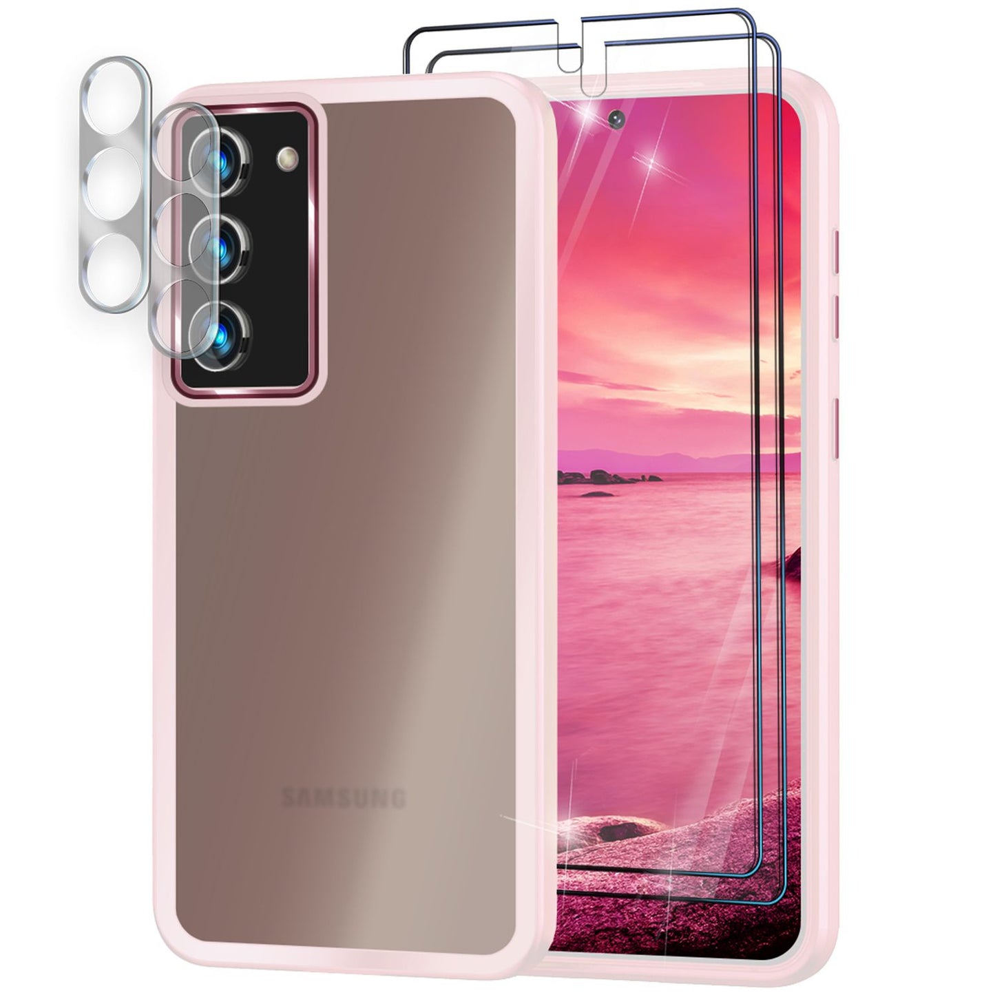 NALIA Matte Handyhülle für Samsung Galaxy S23 Plus – Stoßfester Silikon-Rahmen & Semi-Transparent – FUZION (Anti-Fingerprint Case) – Marke aus Berlin