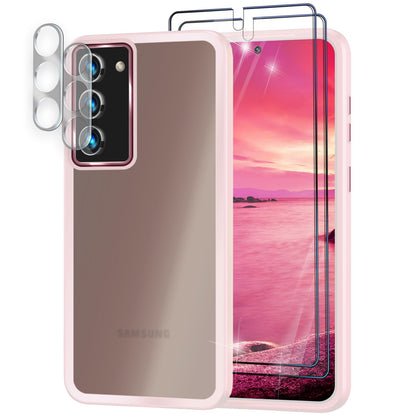 NALIA Matte Handyhülle für Samsung Galaxy S23 Plus – Stoßfester Silikon-Rahmen & Semi-Transparent – FUZION (Anti-Fingerprint Case) – Marke aus Berlin