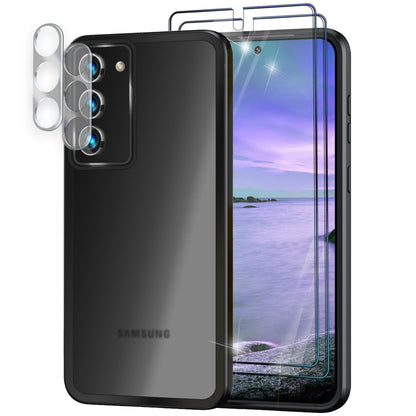 NALIA Matte Handyhülle für Samsung Galaxy S23 Plus – Stoßfester Silikon-Rahmen & Semi-Transparent – FUZION (Anti-Fingerprint Case) – Marke aus Berlin