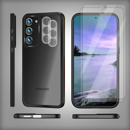 NALIA Matte Handyhülle für Samsung Galaxy S23 Plus – Stoßfester Silikon-Rahmen & Semi-Transparent – FUZION (Anti-Fingerprint Case) – Marke aus Berlin
