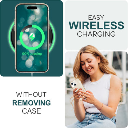 NALIA Glitzerhülle für iPhone 15 Plus – Funkelndes Silikon Case – DAZZLIN (Transparent & Stoßfest) – Marke aus Berlin
