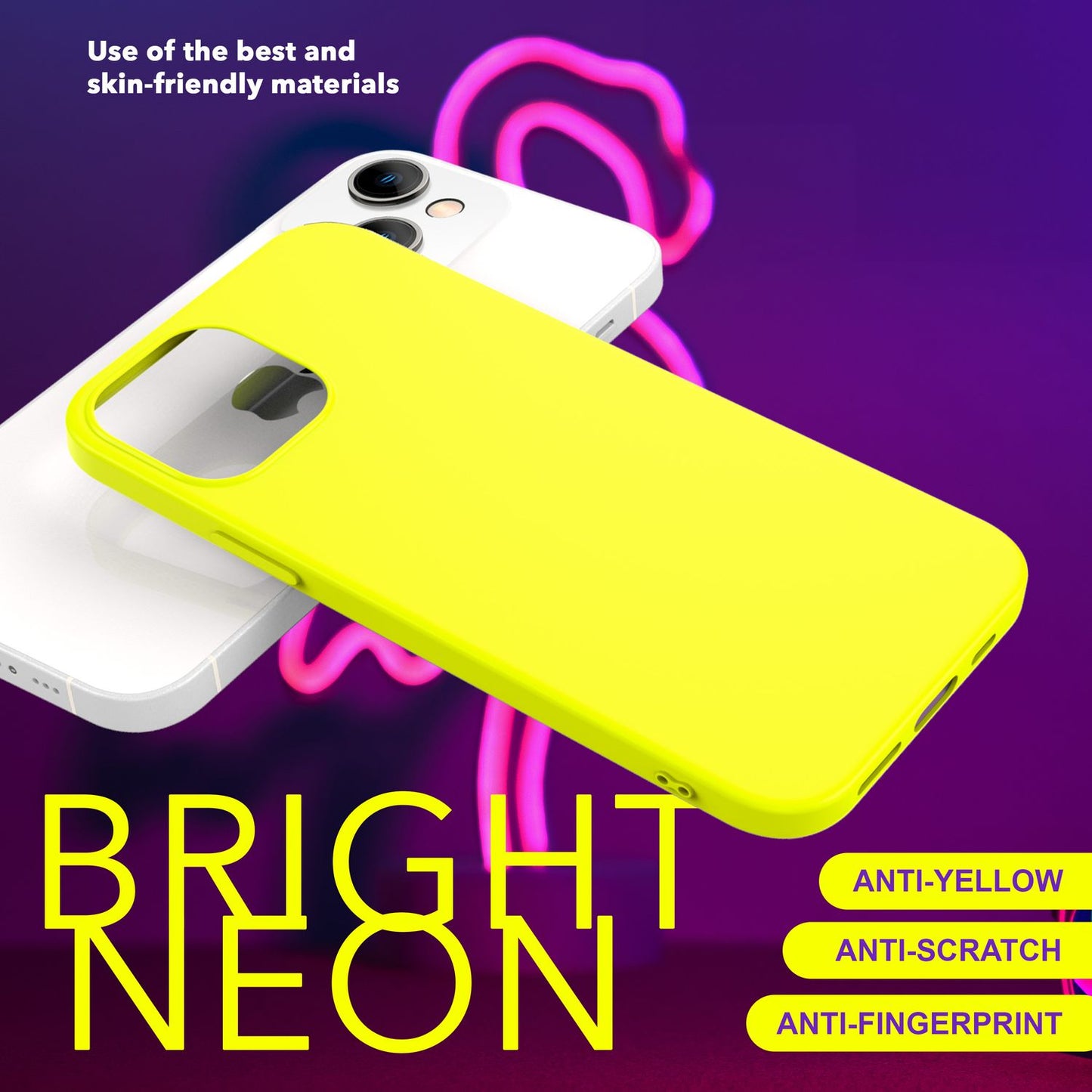 NALIA Neon Silikonhülle für iPhone 15 Plus – Soft-Touch & Signal-Neon – NEONSHOCK (Matte Schutzhülle) – Marke aus Berlin