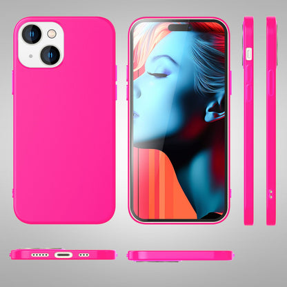 NALIA Neon Silikonhülle für iPhone 15 Plus – Soft-Touch & Signal-Neon – NEONSHOCK (Matte Schutzhülle) – Marke aus Berlin