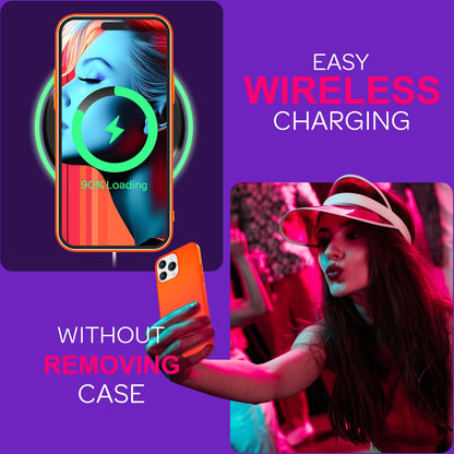 NALIA Neon Silikonhülle für iPhone 15 Pro – Soft-Touch & Signal-Neon – NEONSHOCK (Matte Schutzhülle) – Marke aus Berlin
