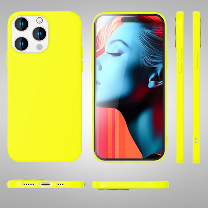 NALIA Neon Silikonhülle für iPhone 15 Pro – Soft-Touch & Signal-Neon – NEONSHOCK (Matte Schutzhülle) – Marke aus Berlin