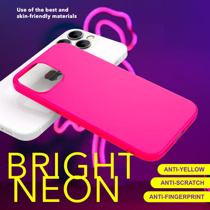 NALIA Neon Silikonhülle für iPhone 15 Pro Max – Soft-Touch & Signal-Neon – NEONSHOCK (Matte Schutzhülle) – Marke aus Berlin