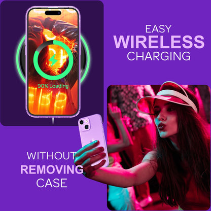 NALIA Neon Silikonhülle für iPhone 15 Plus – Knallige Signal-Farbe & Linsenschutz – VIBE (Transparentes Case) – Marke aus Berlin