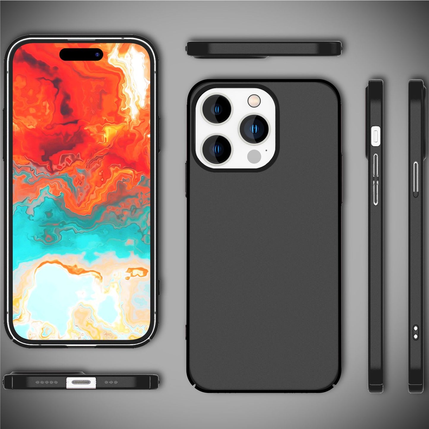NALIA Ultra Slim Hardcase für iPhone 15 Pro – Anti-Fingerabdruck & 0.5mm Dünn – PUREFIT (Matt & Leicht) – Marke aus Berlin