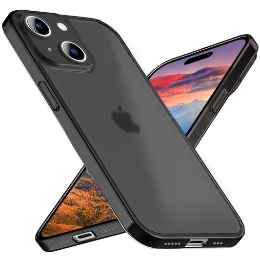 NALIA Ultra Slim Hardcase für iPhone 15 – Matt-Transparent & 0.3mm Dünn – PHANTOM (Hauchdünnes Cover & Kamera-Vollschutz) – Marke aus Berlin