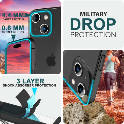 NALIA Ultra Slim Hardcase für iPhone 15 – Matt-Transparent & 0.3mm Dünn – PHANTOM (Hauchdünnes Cover & Kamera-Vollschutz) – Marke aus Berlin