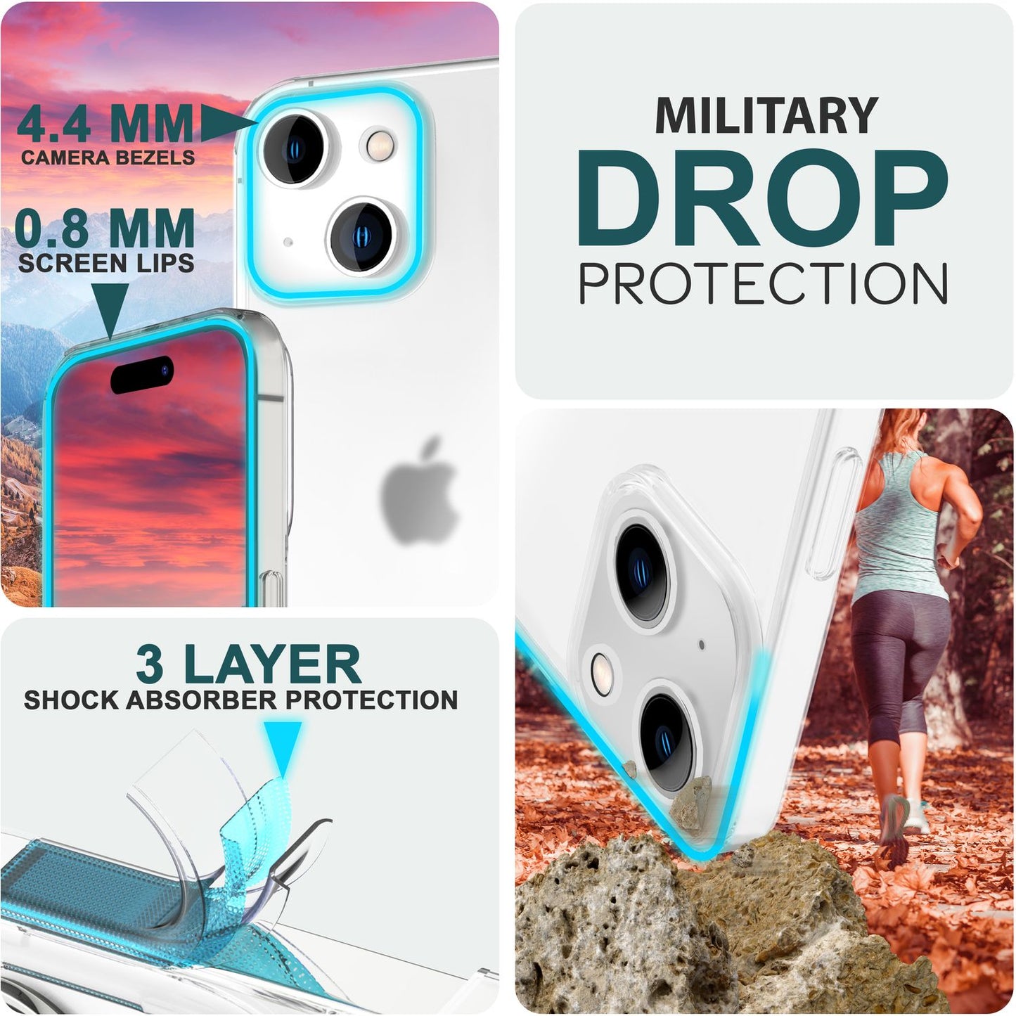NALIA Ultra Slim Hardcase für iPhone 15 – Matt-Transparent & 0.3mm Dünn – PHANTOM (Hauchdünnes Cover & Kamera-Vollschutz) – Marke aus Berlin
