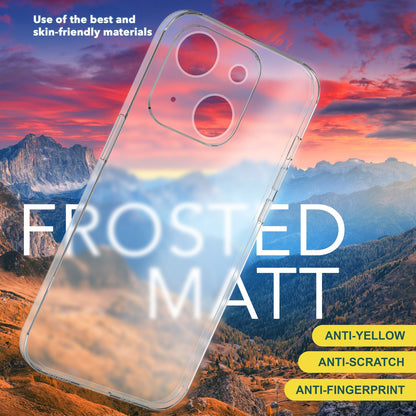 NALIA Ultra Slim Hardcase für iPhone 15 – Matt-Transparent & 0.3mm Dünn – PHANTOM (Hauchdünnes Cover & Kamera-Vollschutz) – Marke aus Berlin