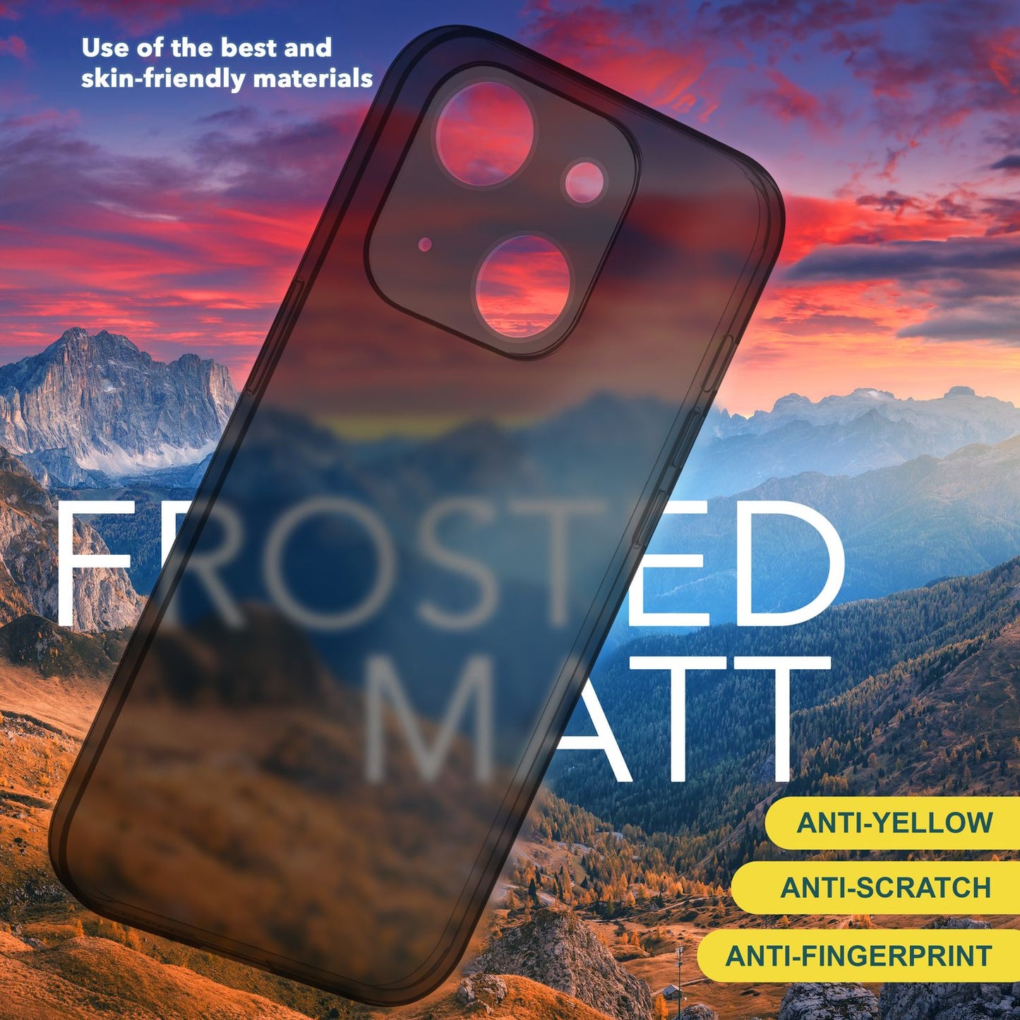 NALIA Ultra Slim Hardcase für iPhone 15 Plus – Matt-Transparent & 0.3mm Dünn – PHANTOM (Hauchdünnes Cover & Kamera-Vollschutz) – Marke aus Berlin