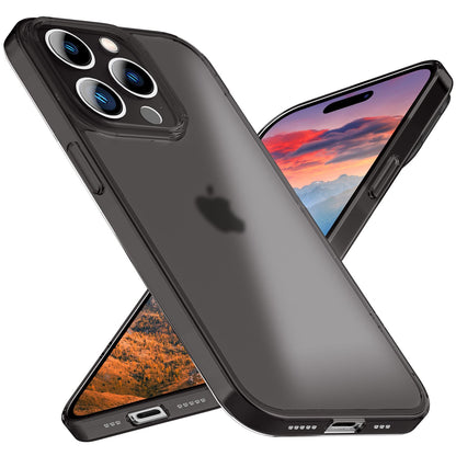 NALIA Ultra Slim Hardcase für iPhone 15 Pro Max – Matt-Transparent & 0.3mm Dünn – PHANTOM (Hauchdünnes Cover & Kamera-Vollschutz) – Marke aus Berlin