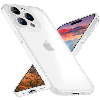 NALIA Ultra Slim Hardcase für iPhone 15 Pro Max – Matt-Transparent & 0.3mm Dünn – PHANTOM (Hauchdünnes Cover & Kamera-Vollschutz) – Marke aus Berlin