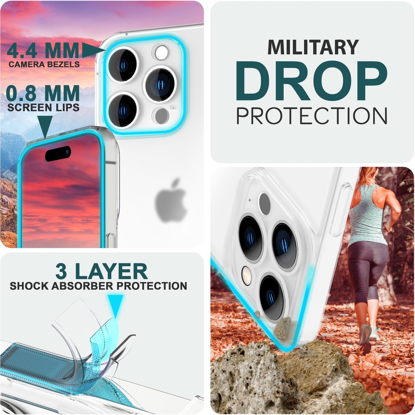 NALIA Ultra Slim Hardcase für iPhone 15 Pro Max – Matt-Transparent & 0.3mm Dünn – PHANTOM (Hauchdünnes Cover & Kamera-Vollschutz) – Marke aus Berlin