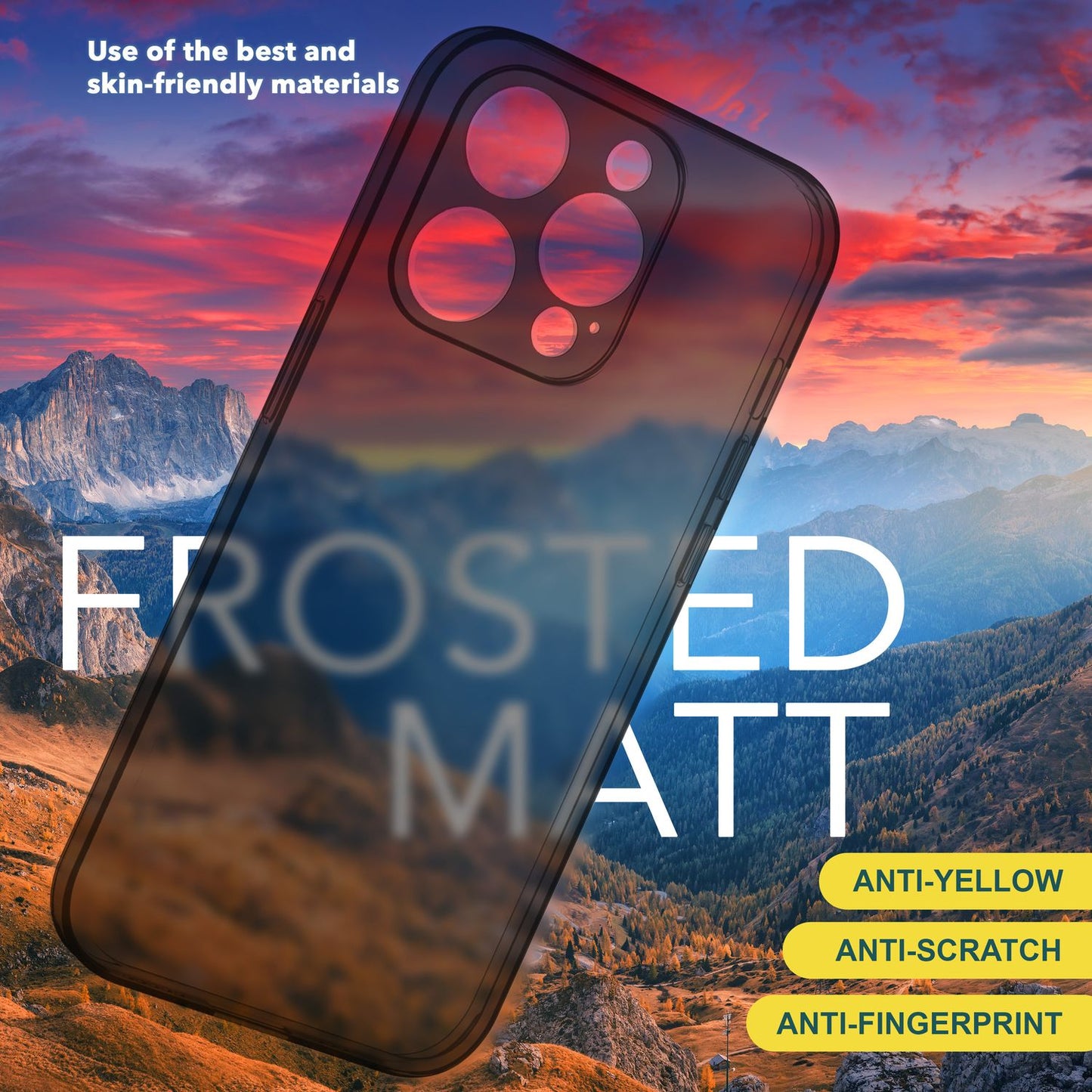 NALIA Ultra Slim Hardcase für iPhone 15 Pro Max – Matt-Transparent & 0.3mm Dünn – PHANTOM (Hauchdünnes Cover & Kamera-Vollschutz) – Marke aus Berlin