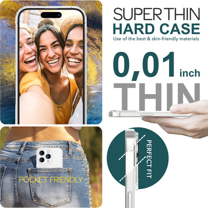 NALIA Ultra Slim Hardcase für iPhone 15 Pro Max – Matt-Transparent & 0.3mm Dünn – PHANTOM (Hauchdünnes Cover & Kamera-Vollschutz) – Marke aus Berlin