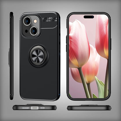 NALIA Ringhülle für iPhone 15 – Ring-Ständer 360° & für Magnet-Halter – GRIP360 (Mattiertes Silikon Case) – Marke aus Berlin