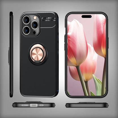 NALIA Ringhülle für iPhone 15 Pro – Ring-Ständer 360° & für Magnet-Halter – GRIP360 (Mattiertes Silikon Case) – Marke aus Berlin
