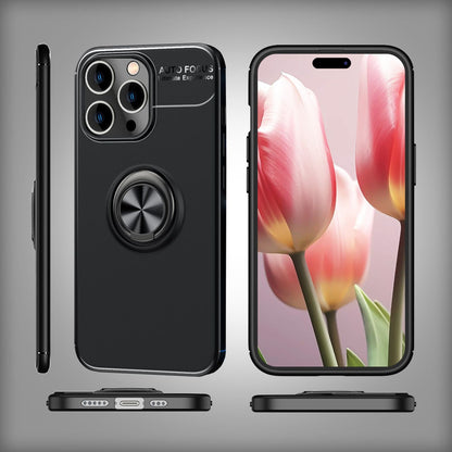 NALIA Ringhülle für iPhone 15 Pro Max – Ring-Ständer 360° & für Magnet-Halter – GRIP360 (Mattiertes Silikon Case) – Marke aus Berlin