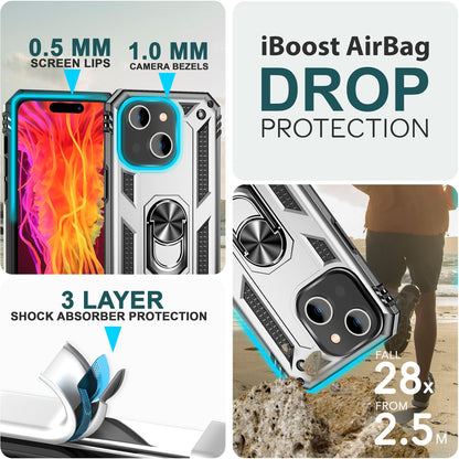 NALIA Panzerhülle für iPhone 15 Plus – Ring-Ständer 360° & Magnet-Halterung Kompatibel – RINGDEFEND (Stoßfestes Outdoor Case) – Marke aus Berlin