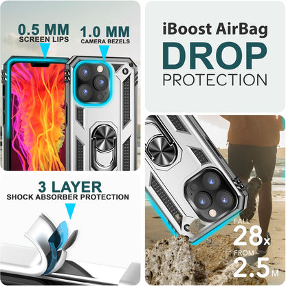 NALIA Panzerhülle für iPhone 15 Pro – Ring-Ständer 360° & Magnet-Halterung Kompatibel – RINGDEFEND (Stoßfestes Outdoor Case) – Marke aus Berlin
