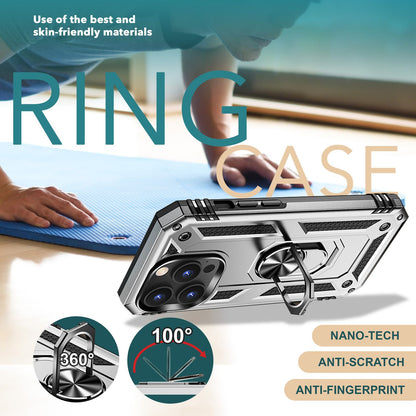 NALIA Panzerhülle für iPhone 15 Pro – Ring-Ständer 360° & Magnet-Halterung Kompatibel – RINGDEFEND (Stoßfestes Outdoor Case) – Marke aus Berlin