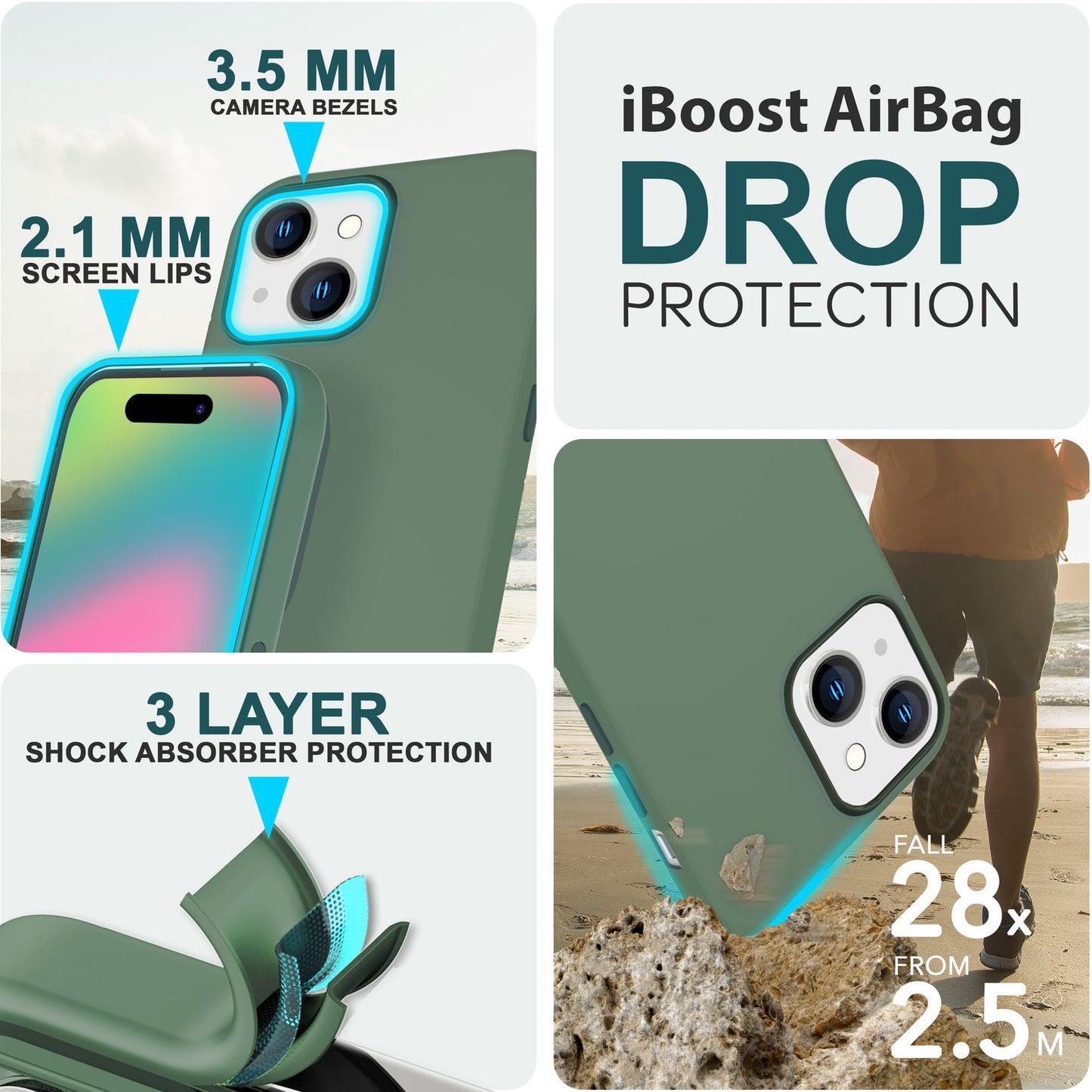 NALIA Magnet Silikonhülle für iPhone 15 – MagSafe kompatibel & Liquid Silicone – SLIQ (Soft-Touch Schutz & Mikrofaser Innen) – Marke aus Berlin