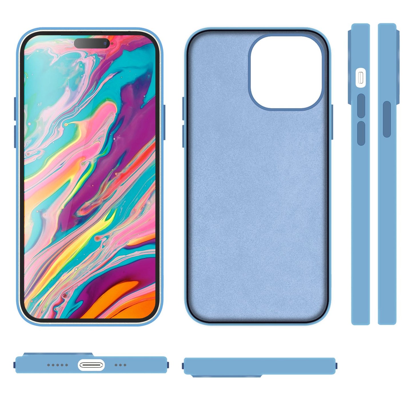 NALIA Magnet Silikonhülle für iPhone 15 – MagSafe kompatibel & Liquid Silicone – SLIQ (Soft-Touch Schutz & Mikrofaser Innen) – Marke aus Berlin